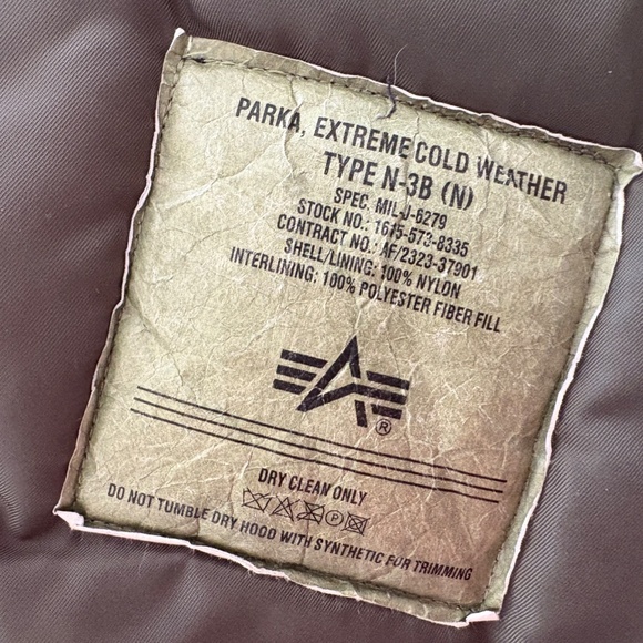 Mens Alpha Industries Extreme Cold N-3B Parka Size Large - Picture 6 of 8